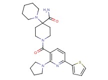 1'-{[2-(1-pyrrolidinyl)-6-(2-thienyl)-3-pyridinyl]carbonyl}-1,4'-bipiperidine-4'-carboxamide