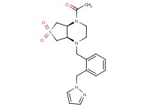 (4aR*,7aS*)-1-acetyl-4-[2-(1H-pyrazol-1-ylmethyl)benzyl]octahydrothieno[3,4-b]pyrazine 6,6-dioxide