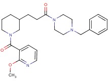 1-benzyl-4-(3-{1-[(2-methoxy-3-pyridinyl)carbonyl]-3-piperidinyl}propanoyl)piperazine
