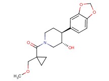 (3S*,4S*)-4-(1,3-benzodioxol-5-yl)-1-{[1-(methoxymethyl)cyclopropyl]carbonyl}piperidin-3-ol