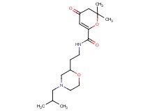 N-[2-(4-isobutylmorpholin-2-yl)ethyl]-2,2-dimethyl-4-oxo-3,4-dihydro-2H-pyran-6-carboxamide