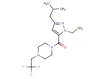 1-[(1-ethyl-3-isobutyl-1H-pyrazol-5-yl)carbonyl]-4-(2,2,2-trifluoroethyl)piperazine