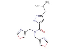 3-isobutyl-N,N-bis(1,3-oxazol-4-ylmethyl)-1H-pyrazole-5-carboxamide