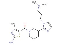 5-[(3-{1-[3-(dimethylamino)propyl]-1H-imidazol-2-yl}piperidin-1-yl)carbonyl]-4-methyl-1,3-thiazol-2-amine