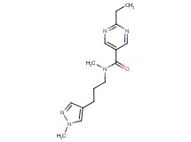 2-ethyl-N-methyl-N-[3-(1-methyl-1H-pyrazol-4-yl)propyl]-5-pyrimidinecarboxamide