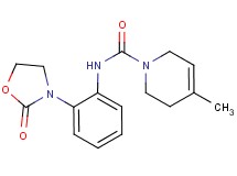 4-methyl-N-[2-(2-oxo-1,3-oxazolidin-3-yl)phenyl]-3,6-dihydropyridine-1(2H)-carboxamide