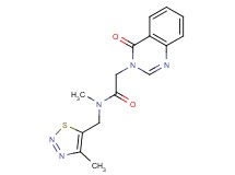 N-methyl-N-[(4-methyl-1,2,3-thiadiazol-5-yl)methyl]-2-(4-oxo-3(4H)-quinazolinyl)acetamide