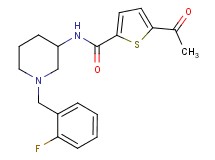 5-acetyl-N-[1-(2-fluorobenzyl)-3-piperidinyl]-2-thiophenecarboxamide