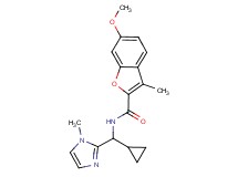 N-[cyclopropyl(1-methyl-1H-imidazol-2-yl)methyl]-6-methoxy-3-methyl-1-benzofuran-2-carboxamide