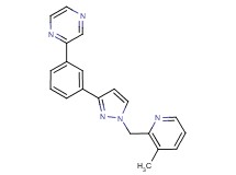 2-(3-{1-[(3-methyl-2-pyridinyl)methyl]-1H-pyrazol-3-yl}phenyl)pyrazine