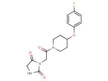 3-{2-[4-(4-fluorophenoxy)-1-piperidinyl]-2-oxoethyl}-2,4-imidazolidinedione