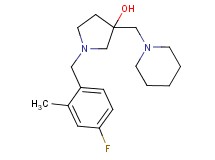 1-(4-fluoro-2-methylbenzyl)-3-(piperidin-1-ylmethyl)pyrrolidin-3-ol