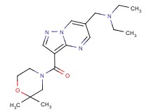 ({3-[(2,2-dimethylmorpholin-4-yl)carbonyl]pyrazolo[1,5-a]pyrimidin-6-yl}methyl)diethylamine
