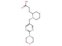 3-{1-[(2-morpholin-4-ylpyrimidin-5-yl)methyl]piperidin-2-yl}propanoic acid