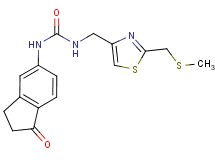 N-({2-[(methylthio)methyl]-1,3-thiazol-4-yl}methyl)-N'-(1-oxo-2,3-dihydro-1H-inden-5-yl)urea