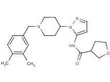 N-{1-[1-(3,4-dimethylbenzyl)-4-piperidinyl]-1H-pyrazol-5-yl}tetrahydro-3-furancarboxamide
