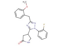 4-[1-(2-fluorophenyl)-3-(2-methoxybenzyl)-1H-1,2,4-triazol-5-yl]pyrrolidin-2-one