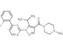 4-(2-fluorophenyl)-2-{5-isopropyl-4-[(4-methyl-1-piperazinyl)carbonyl]-1H-pyrazol-1-yl}pyrimidine