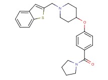 1-(1-benzothien-2-ylmethyl)-4-[4-(1-pyrrolidinylcarbonyl)phenoxy]piperidine