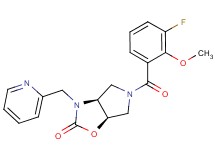 (3aS*,6aR*)-5-(3-fluoro-2-methoxybenzoyl)-3-(pyridin-2-ylmethyl)hexahydro-2H-pyrrolo[3,4-d][1,3]oxazol-2-one