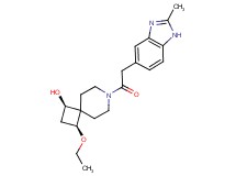 (1R*,3S*)-3-ethoxy-7-[(2-methyl-1H-benzimidazol-5-yl)acetyl]-7-azaspiro[3.5]nonan-1-ol