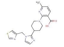 6-methyl-2-{4-[1-(1,3-thiazol-4-ylmethyl)-1H-imidazol-2-yl]piperidin-1-yl}nicotinic acid