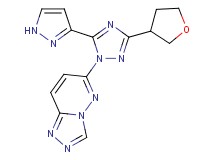 6-[5-(1H-pyrazol-3-yl)-3-(tetrahydrofuran-3-yl)-1H-1,2,4-triazol-1-yl][1,2,4]triazolo[4,3-b]pyridazine