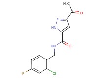 3-acetyl-N-(2-chloro-4-fluorobenzyl)-1H-pyrazole-5-carboxamide