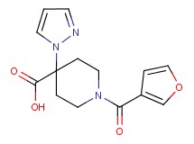 1-(3-furoyl)-4-(1H-pyrazol-1-yl)piperidine-4-carboxylic acid