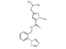 3-isobutyl-1-methyl-N-[2-(1H-1,2,4-triazol-1-yl)benzyl]-1H-pyrazole-5-carboxamide