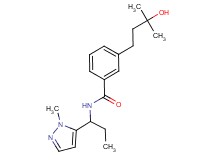 3-(3-hydroxy-3-methylbutyl)-N-[1-(1-methyl-1H-pyrazol-5-yl)propyl]benzamide