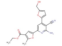 ethyl 5-{6-amino-5-cyano-4-[5-(hydroxymethyl)-2-furyl]pyridin-2-yl}-2-methyl-3-furoate