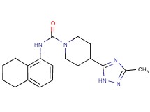 4-(3-methyl-1H-1,2,4-triazol-5-yl)-N-(5,6,7,8-tetrahydronaphthalen-1-yl)piperidine-1-carboxamide