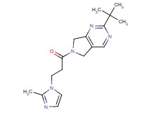 2-tert-butyl-6-[3-(2-methyl-1H-imidazol-1-yl)propanoyl]-6,7-dihydro-5H-pyrrolo[3,4-d]pyrimidine