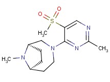 (1R*,6S*)-9-methyl-3-[2-methyl-5-(methylsulfonyl)pyrimidin-4-yl]-3,9-diazabicyclo[4.2.1]nonane