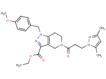 ethyl 5-[3-(3,5-dimethyl-1H-pyrazol-1-yl)propanoyl]-1-(4-methoxybenzyl)-4,5,6,7-tetrahydro-1H-pyrazolo[4,3-c]pyridine-3-carboxylate
