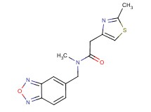 N-(2,1,3-benzoxadiazol-5-ylmethyl)-N-methyl-2-(2-methyl-1,3-thiazol-4-yl)acetamide