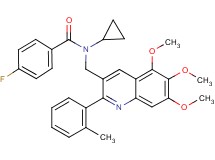 N-cyclopropyl-4-fluoro-N-{[5,6,7-trimethoxy-2-(2-methylphenyl)-3-quinolinyl]methyl}benzamide