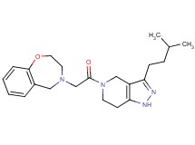 4-{2-[3-(3-methylbutyl)-1,4,6,7-tetrahydro-5H-pyrazolo[4,3-c]pyridin-5-yl]-2-oxoethyl}-2,3,4,5-tetrahydro-1,4-benzoxazepine