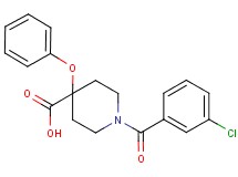 1-(3-chlorobenzoyl)-4-phenoxypiperidine-4-carboxylic acid
