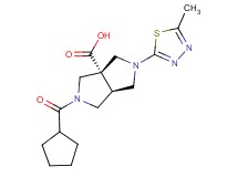 (3aR*,6aR*)-2-(cyclopentylcarbonyl)-5-(5-methyl-1,3,4-thiadiazol-2-yl)hexahydropyrrolo[3,4-c]pyrrole-3a(1H)-carboxylic acid