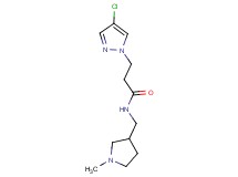 3-(4-chloro-1H-pyrazol-1-yl)-N-[(1-methylpyrrolidin-3-yl)methyl]propanamide