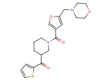 {1-[5-(4-morpholinylmethyl)-3-furoyl]-3-piperidinyl}(2-thienyl)methanone