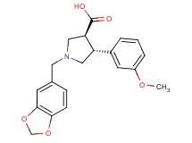 (3S*,4R*)-1-(1,3-benzodioxol-5-ylmethyl)-4-(3-methoxyphenyl)pyrrolidine-3-carboxylic acid