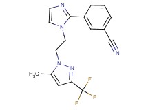 3-(1-{2-[5-methyl-3-(trifluoromethyl)-1H-pyrazol-1-yl]ethyl}-1H-imidazol-2-yl)benzonitrile