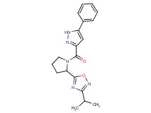 3-isopropyl-5-{1-[(5-phenyl-1H-pyrazol-3-yl)carbonyl]pyrrolidin-2-yl}-1,2,4-oxadiazole