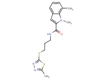 1,7-dimethyl-N-{3-[(5-methyl-1,3,4-thiadiazol-2-yl)thio]propyl}-1H-indole-2-carboxamide