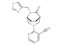 2-[(1S*,5R*)-7-oxo-6-(1,3-thiazol-4-ylmethyl)-3,6-diazabicyclo[3.2.2]non-3-yl]nicotinonitrile