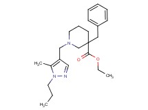 ethyl 3-benzyl-1-[(5-methyl-1-propyl-1H-pyrazol-4-yl)methyl]-3-piperidinecarboxylate