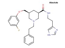 (3R,5S)-5-[(3-fluorophenoxy)methyl]-N-[2-(1H-imidazol-4-yl)ethyl]-1-(2-phenylethyl)-3-piperidinecarboxamide